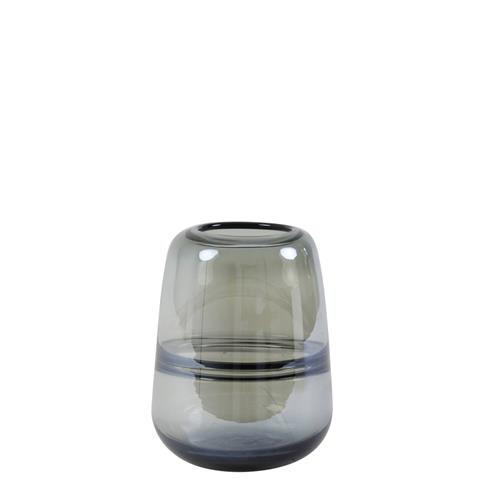 VASE Ø13X18 CM ERMIDA GLASS GREY LUSTRE