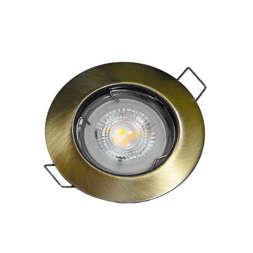 D/L ANT.BRASS GU10 RND RING/CLIP