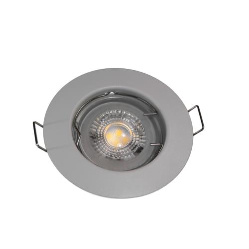 D/L S/STL GU10 RND RING/CLIP