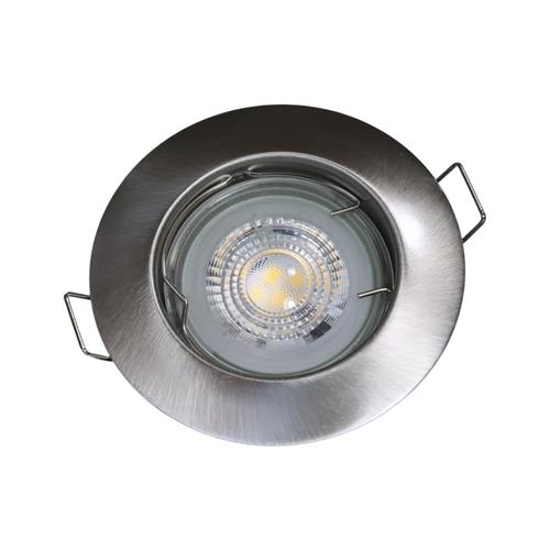 D/L S/STL GU10 RND RING/CLIP