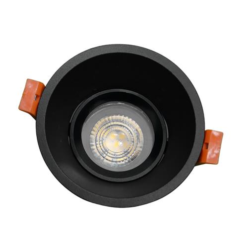 D/L SANDY BLACK GU10 RND HORN ADJ