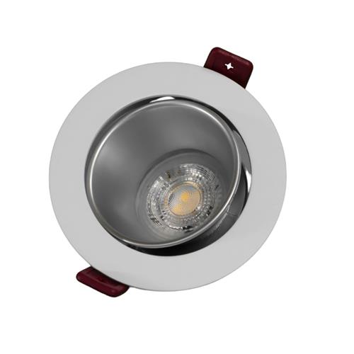 D/L SANDY WHITE+SILVER GU10 RND