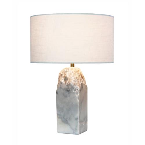 WH MARBLE BASE SHADE WH LINEN TABLE