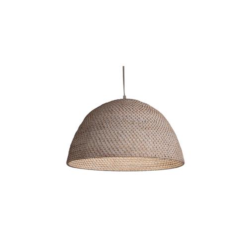 PENDANT RATTAN WH WASH