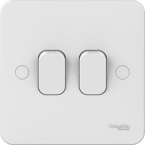 Lisse - Plate switch - 2 gangs 2 way - 1