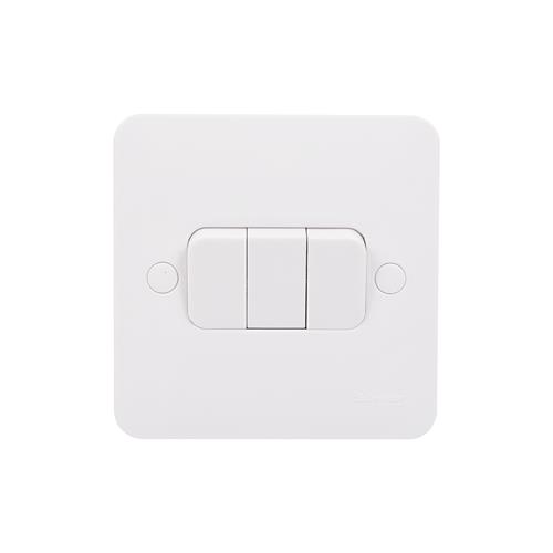 Lisse - Plate switch - 3 gang 2 way - 10