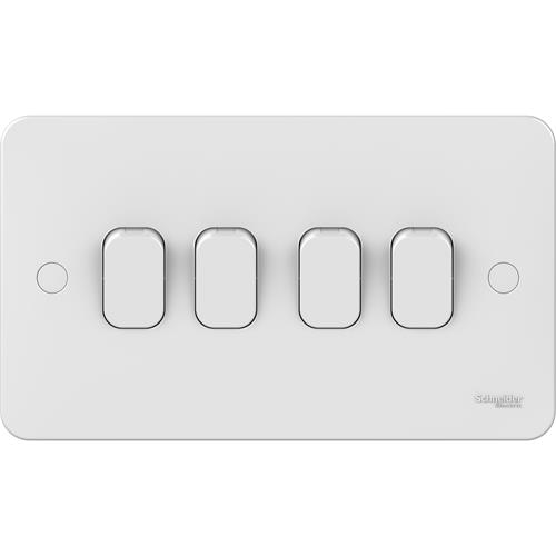 Lisse - Plate switch - 4 gang 2 way - 10