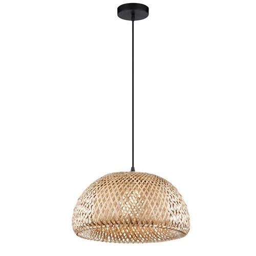 Natural Bamboo Black PVC Wire & Base LED