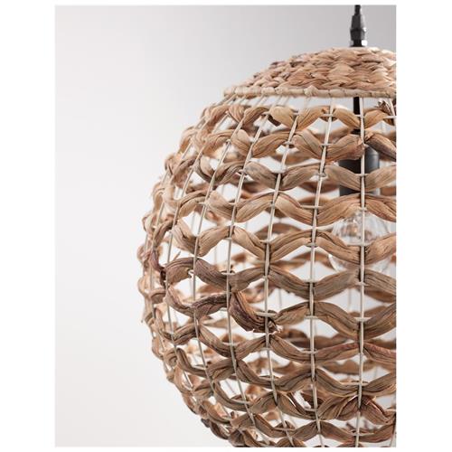 Dried Water Hyacinth Black Fabric Wire &