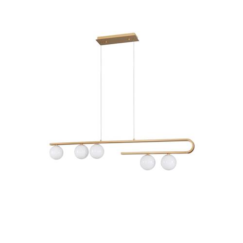 Milky White Glass Brass Gold LED G9 5x5