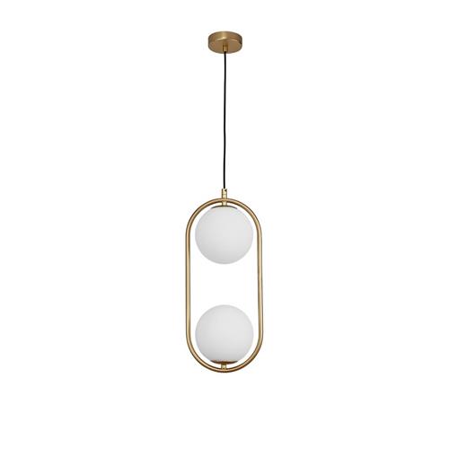 Opal Glass Brass Gold Metal LED G9 2x5 W