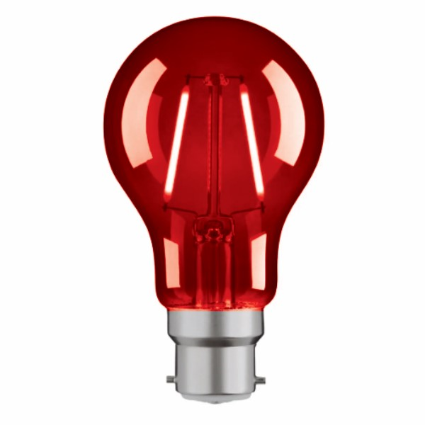 RED FIL A60 230V 2.5W B22 300° 250LM