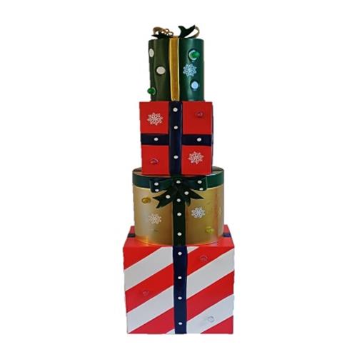 TOWER GIFT BOX LED METAL 21X13.7X73.5CM