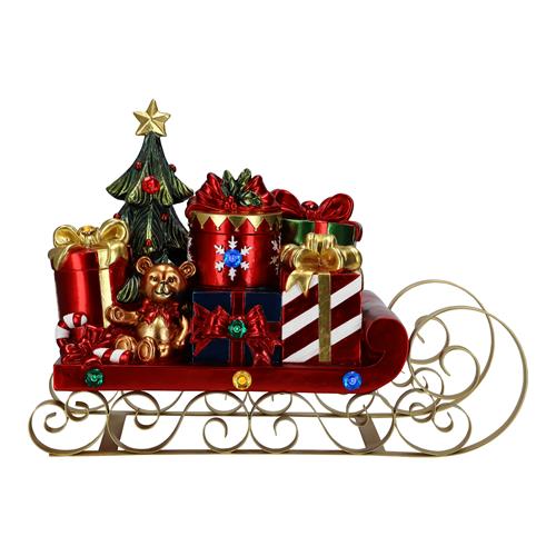 SLEIGH METAL 48.5X253.5X37.5CM MULTICOLO