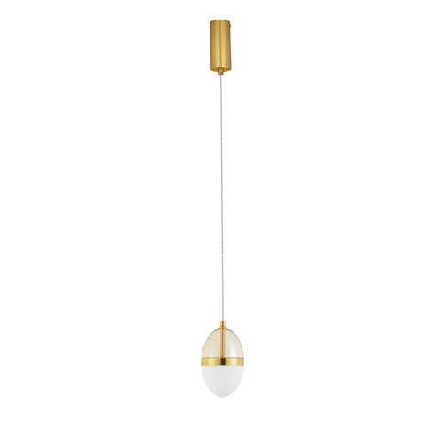 Opal & Cognac Glass Gold Metal LED 13 Wa