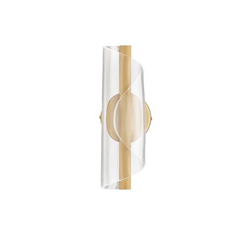 Brass Gold Aluminium & Acrylic  LED 9 Wa