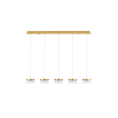 Brass Gold Metal & Clear Acrylic LED 32W