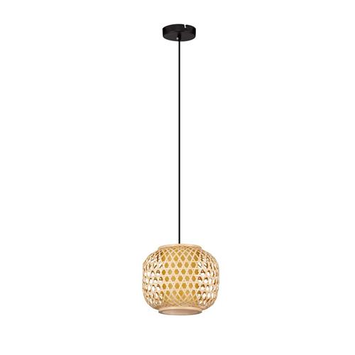 Rattan & Sandy Black Steel Base LED E27