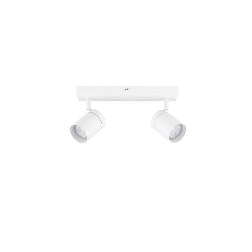 Sandy White Aluminium LED GU10 2x10 Watt