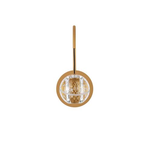 Gold Metal & Blown Glass  LED 4 Watt 220