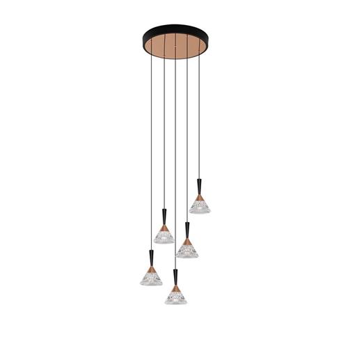 Triac Dimmable  Matt Black & Rose Gold M