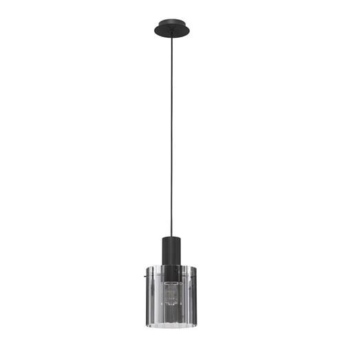 Sandy Black Steel & Smoky Glass  LED E27