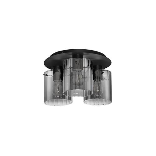 Sandy Black Steel & Smoky Glass  LED E27