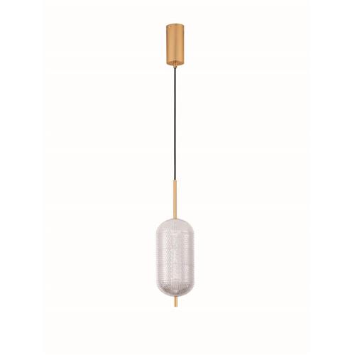 Triac Dimmable  Brass Gold Metal & Clear