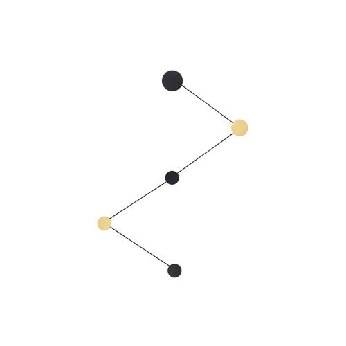 Sandy Black & Gold Aluminium  LED 34 Wat