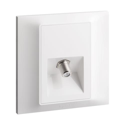 single TV socket, F type - White
