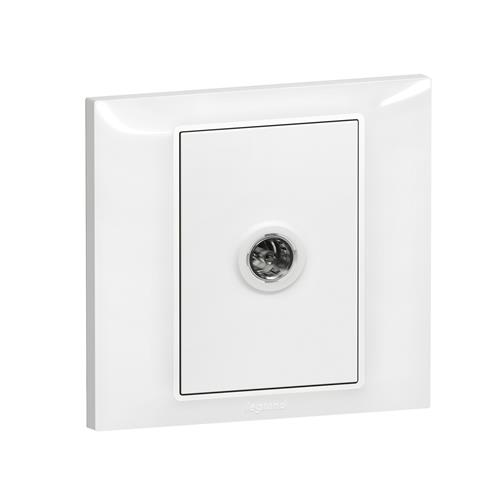 single TV socket, female type - White
