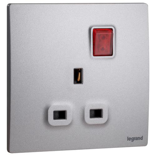 DS 1G  13A SP SW SOCKET +LED