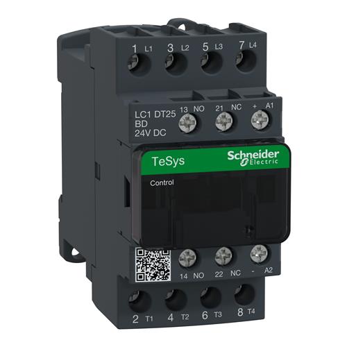 TeSys 4P CONTACTOR 25A AC-1 24VDC COIL