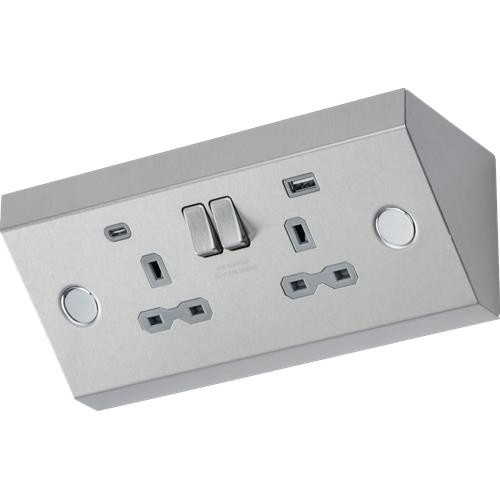 Under Cabinet 13A 2G Socket USB A+C