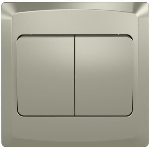 2G 2 WAY PLATE SW.(WIDE D.) MATT CHAMP.