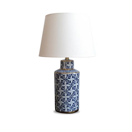H 55CM PORCELAIN TABLE LAMP W/SHADE