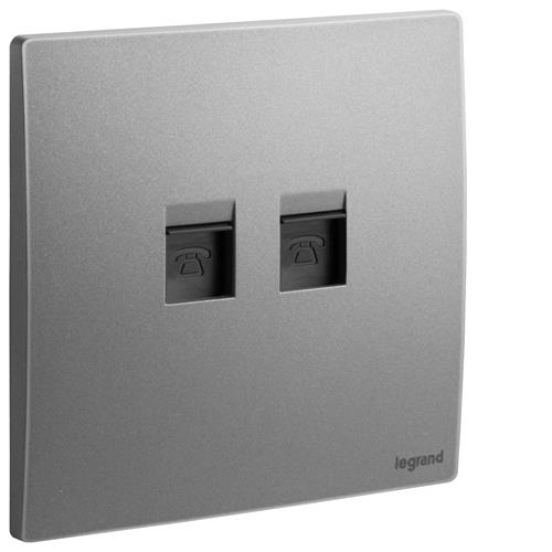 DOUBLE RJ11 TELEPHONE SOCKET