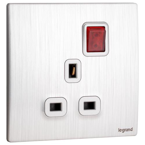 1G BS 13A SP SW SOCKET +LED