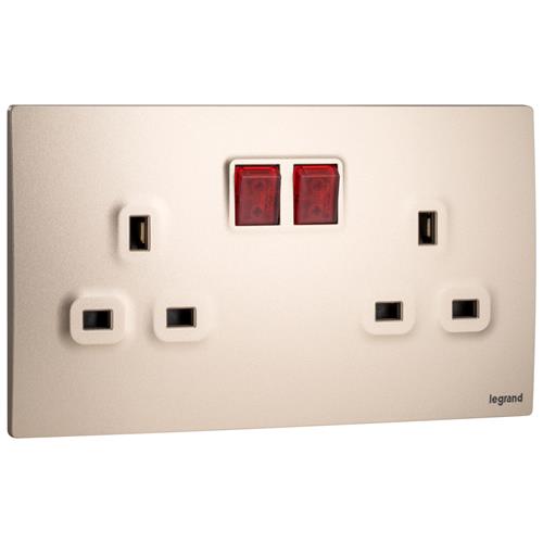 2G BS 13A SP SW SOCKET +LED