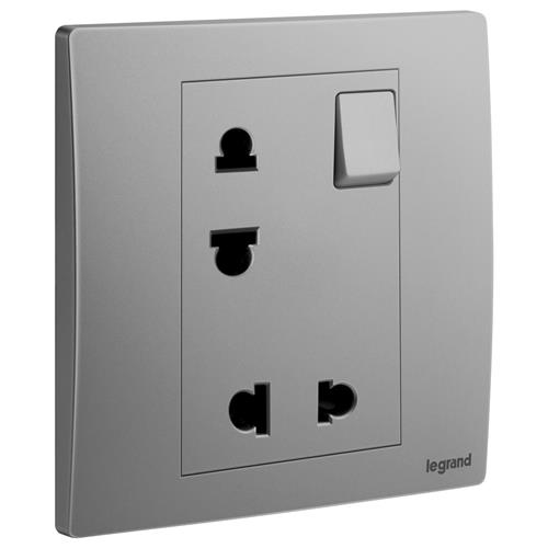 1G EURO-US 16A 2X2P SW SKT