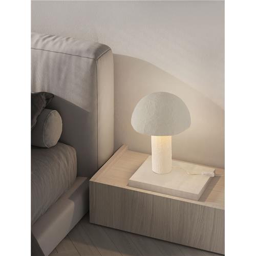 Rough Matt White Papier-Mâché LED E14 1x