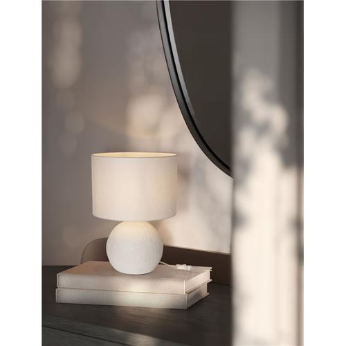 Rough Matt White  Papier-Mâché & Fabric