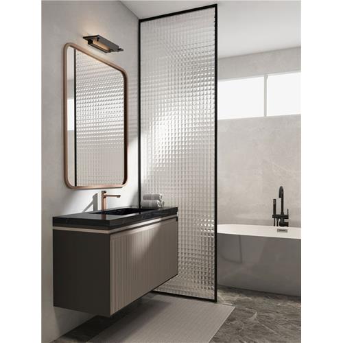 Sandy Black Steel, Aluminium & Acrylic L