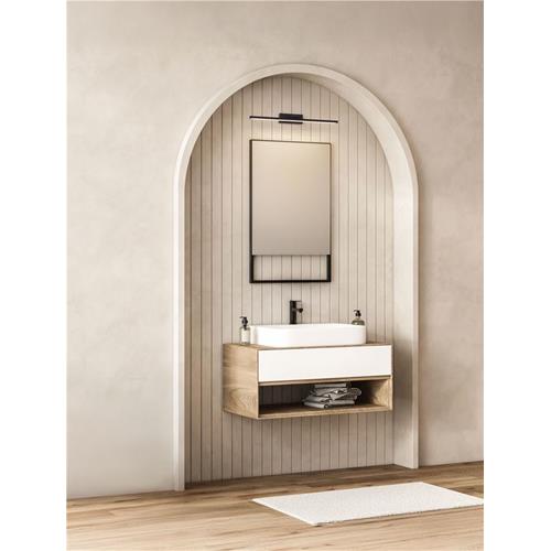 Sandy Black Steel, Aluminium & Acrylic L