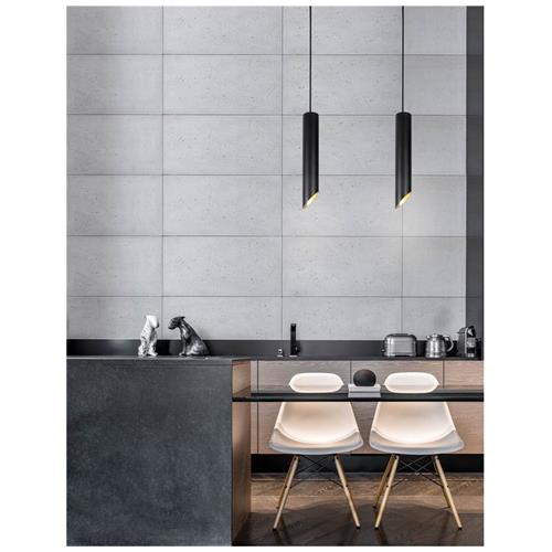 Sandy Black & Gold Aluminium Black Fabri