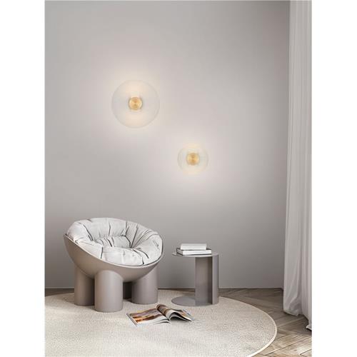 Clear Glass Brass Gold Metal LED 6Watt 2