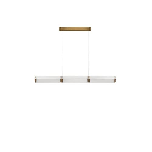 Triac Dimmable  Antique Brass Steel & Gl