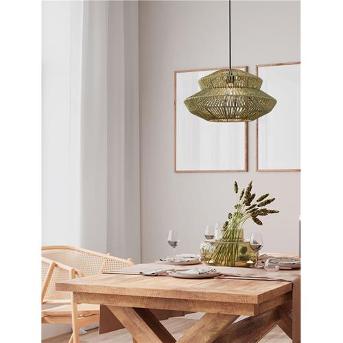 Green Rope Sandy Black Steel Base & Fabr