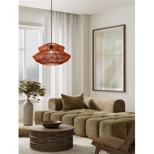 Orange Rope Sandy Black Steel Base & Fab