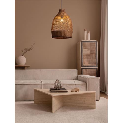 Brown Rattan  Sandy Black Steel Base &